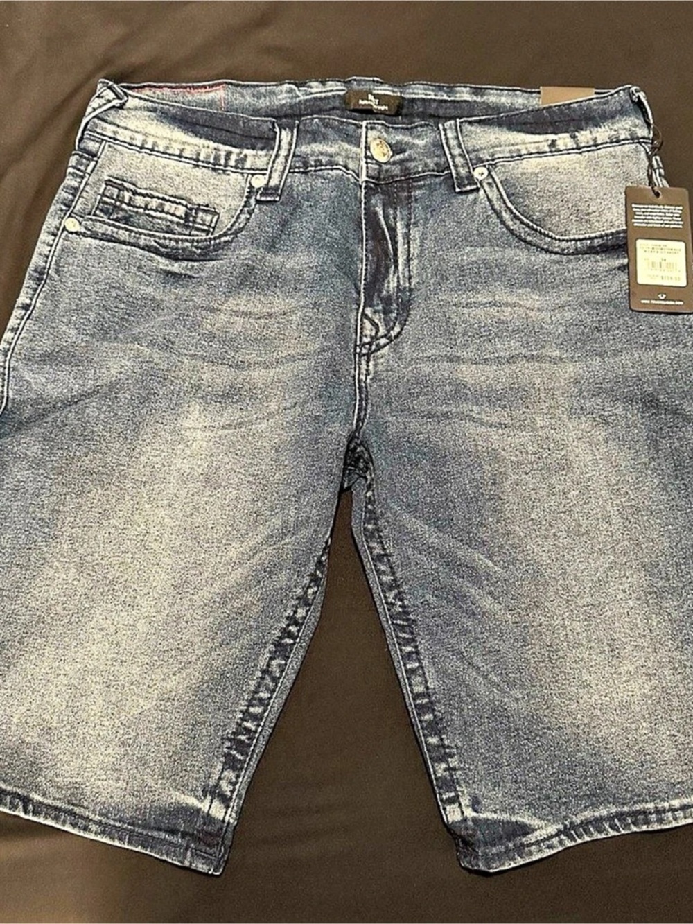 True Religion Ricky Big T Short Men's Denim Jean Shorts Waist 34 NWT